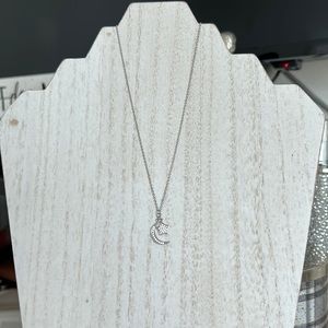 Silver Dainty star and moon necklace